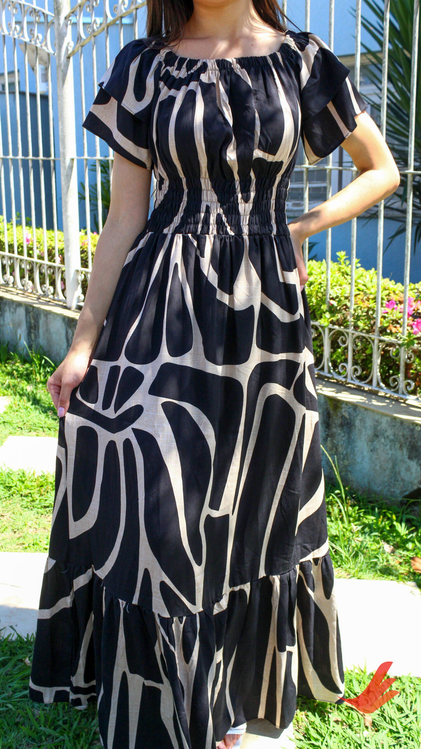 Vestido estampado shops viscose